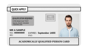 CSCS White Academically Qualified Person Card